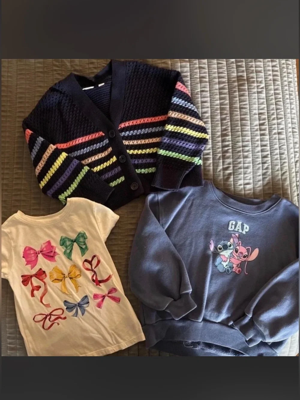 GAP Navy Sweatshirt with Stitch Graphic